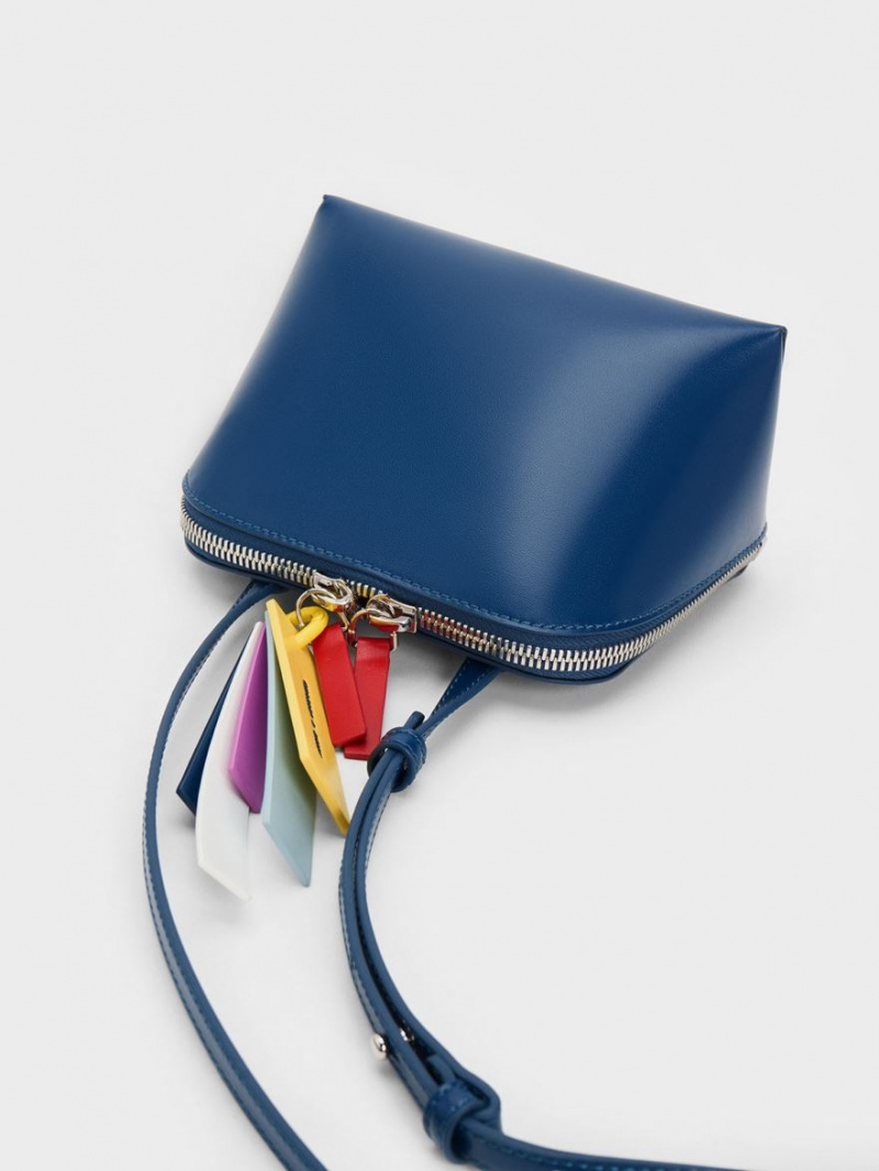 Charles & Keith Cockade Crossbody Veske Marineblå | HVEUP3514