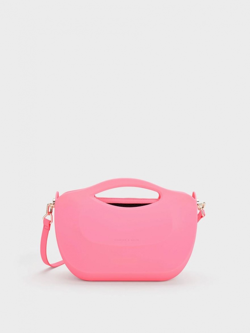 Charles & Keith Cocoon Curved Håndveske Rosa | FTHBD5379