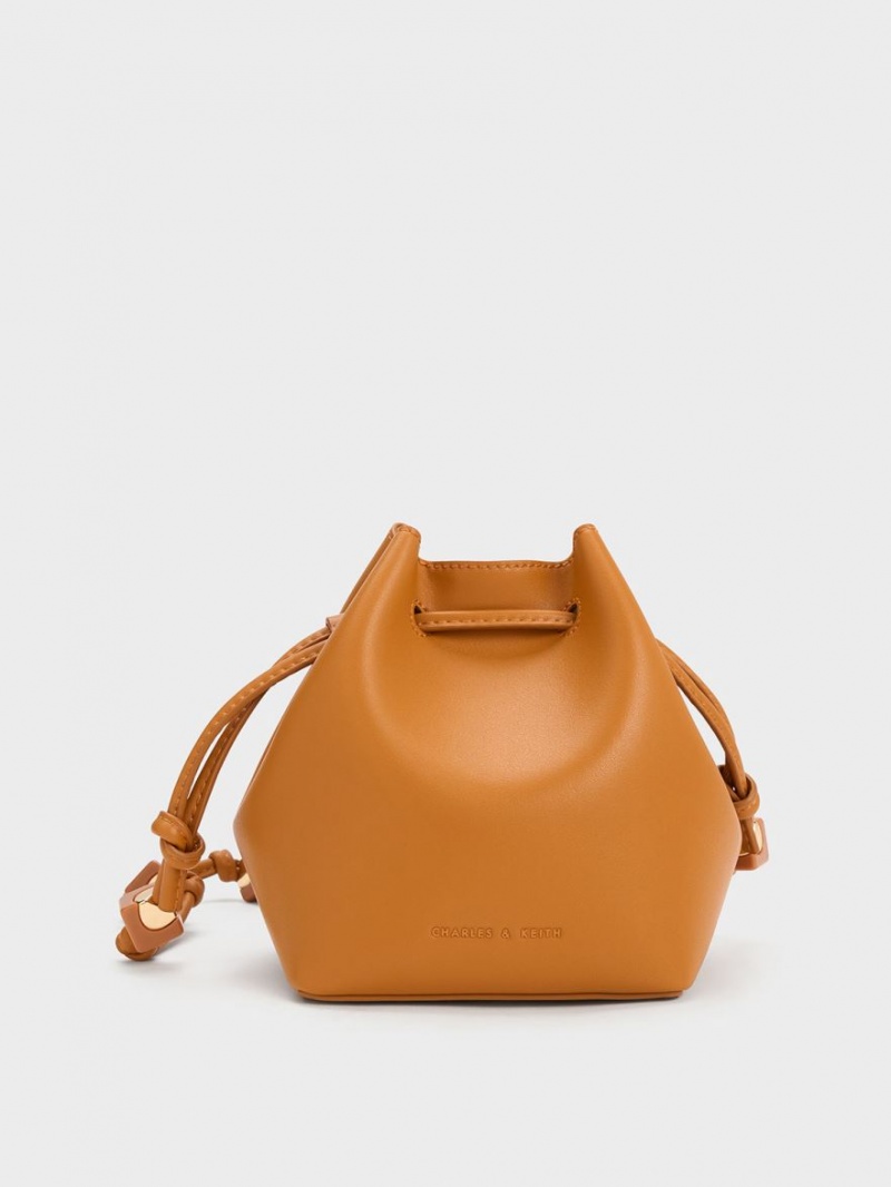 Charles & Keith Cube Knotted Bøtteposer Oransje | IRVOH1632