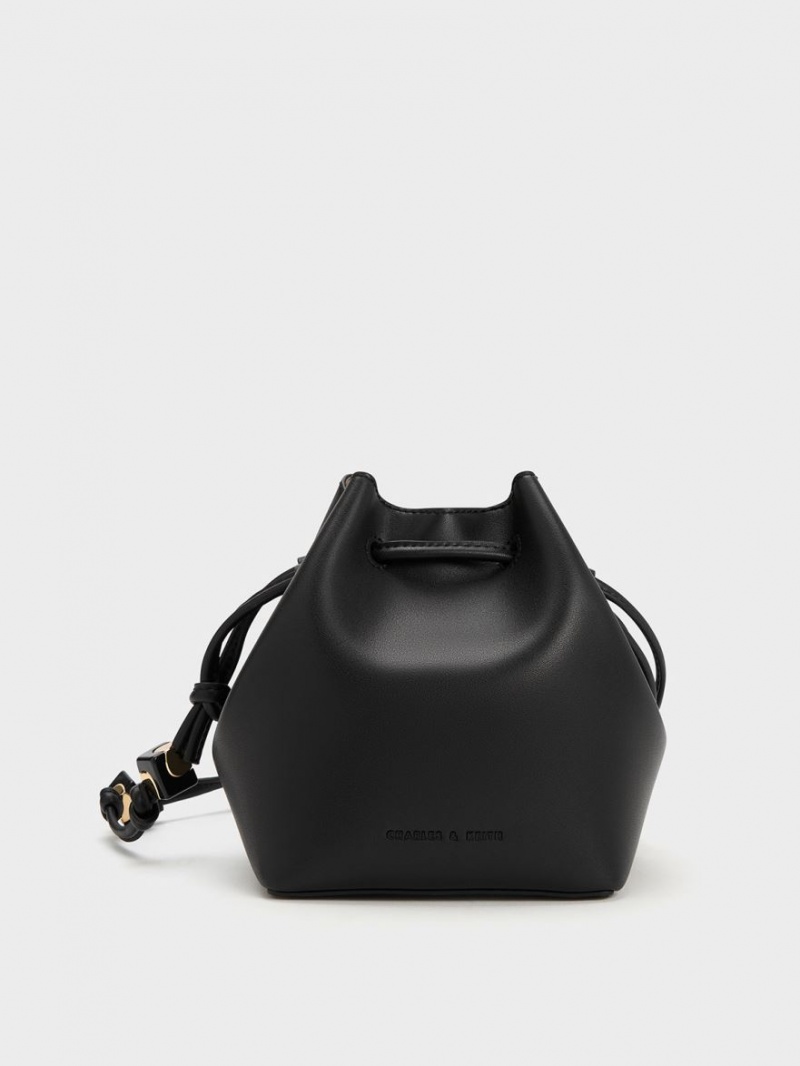 Charles & Keith Cube Knotted Bøtteposer Svarte | AEWDV9034