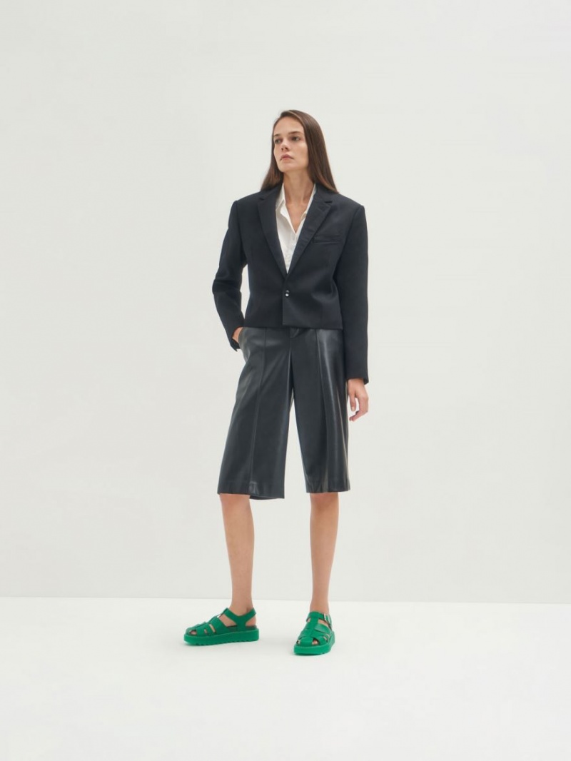 Charles & Keith Cut-Out Sports Platåsandaler Grønn | OELGB0648