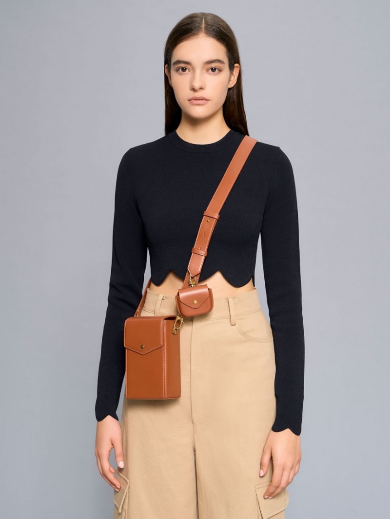 Charles & Keith Elongated Crossbody Veske Brune | LUEZK3946