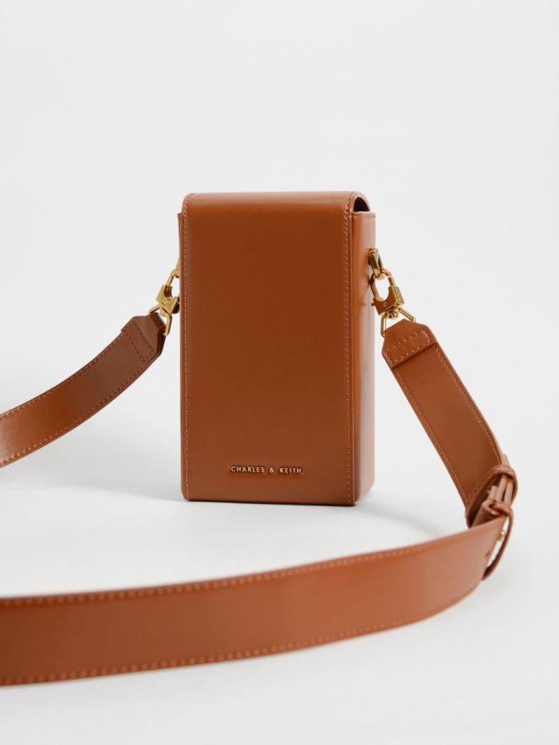 Charles & Keith Elongated Crossbody Veske Brune | LUEZK3946