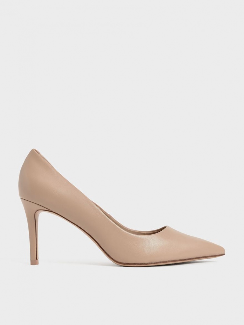 Charles & Keith Emmy Pointed-Tå Pumps Beige | REJBK5687