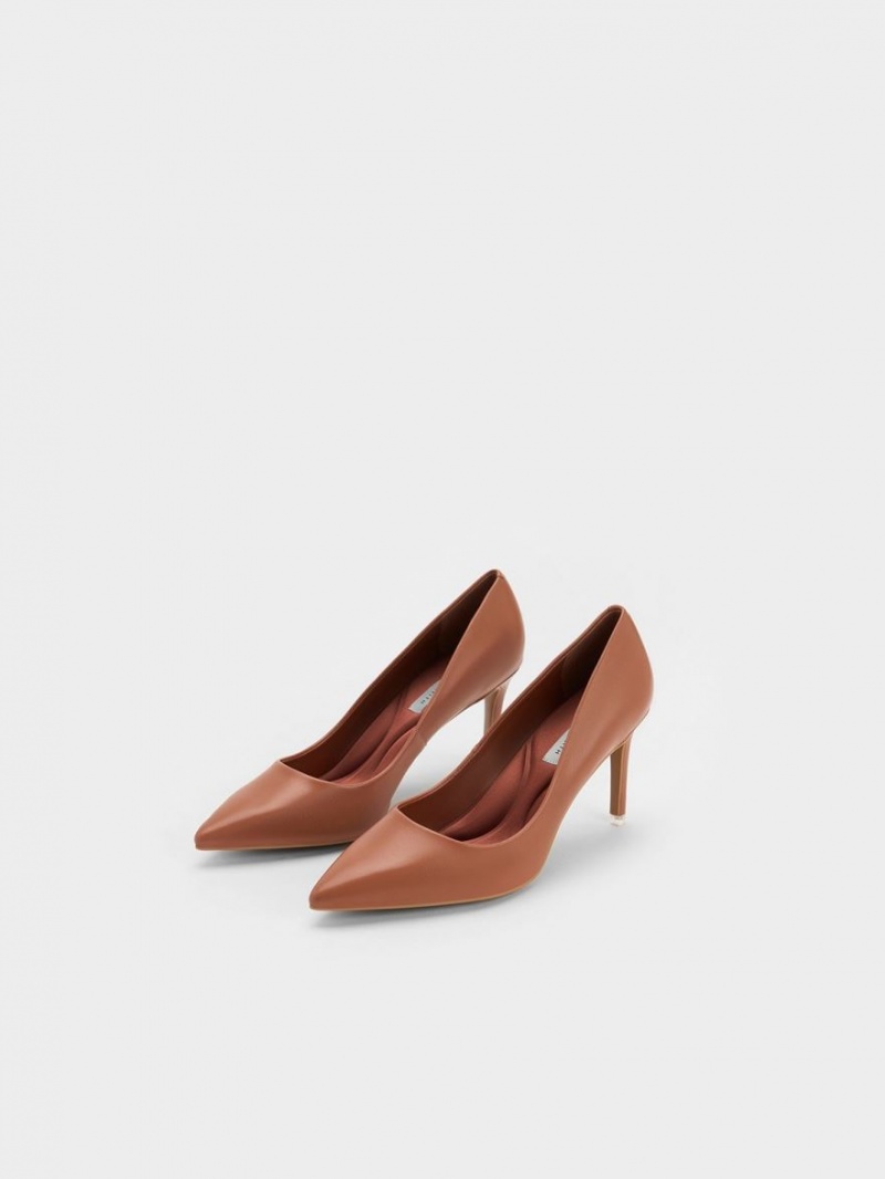 Charles & Keith Emmy Pointed-Tå Pumps Brune | QWGLA7856