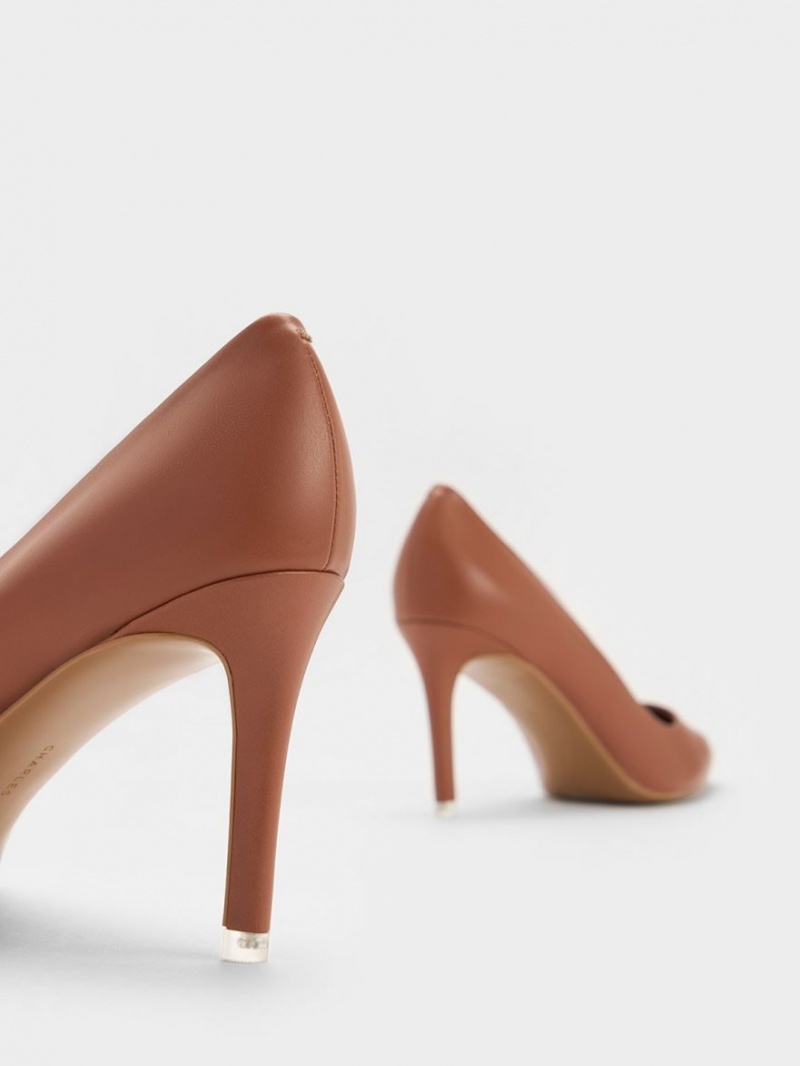 Charles & Keith Emmy Pointed-Tå Pumps Brune | QWGLA7856