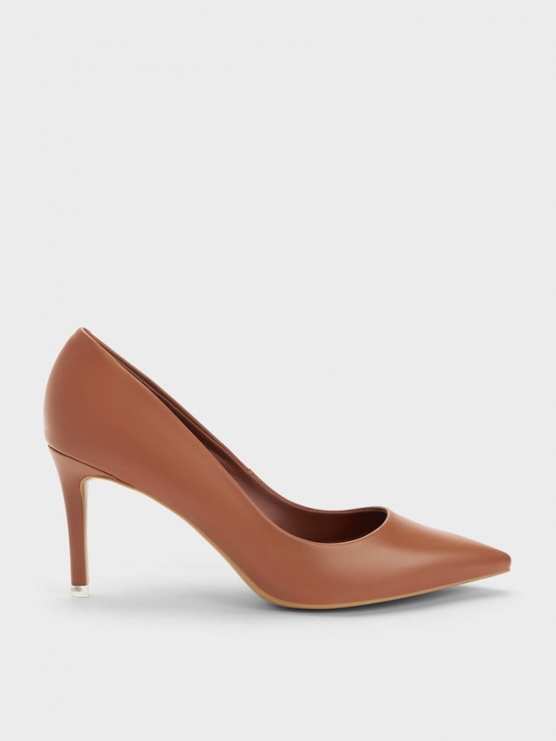 Charles & Keith Emmy Pointed-Tå Pumps Brune | QWGLA7856