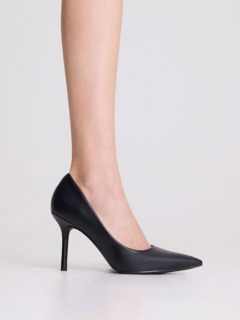 Charles & Keith Emmy Stiletto Heel Pumps Svarte | KJPES6823