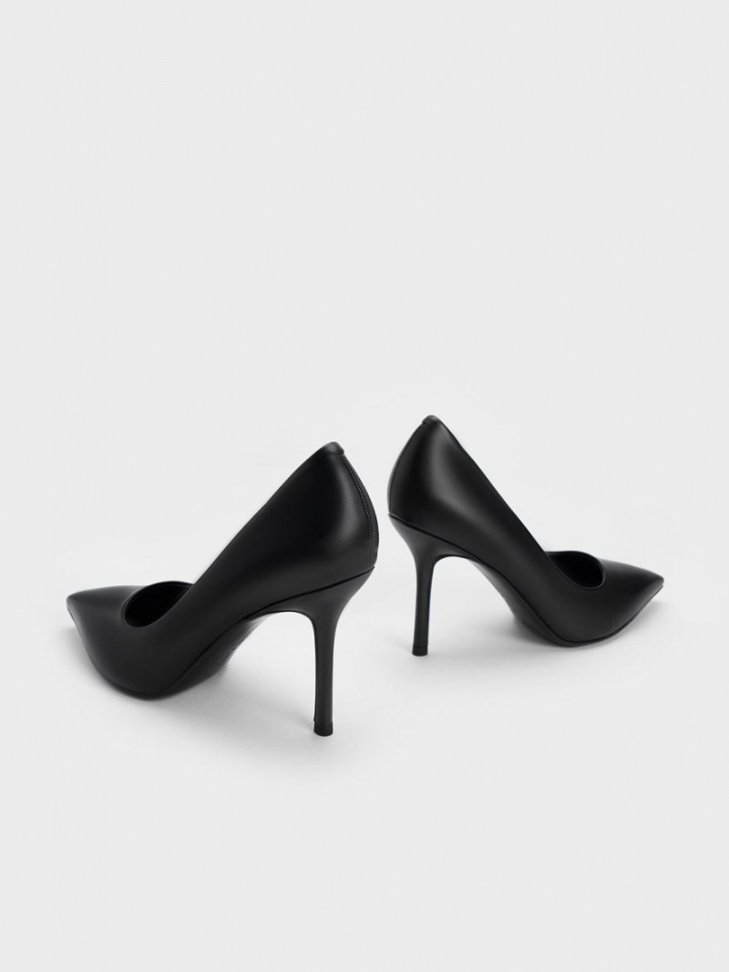 Charles & Keith Emmy Stiletto Heel Pumps Svarte | KJPES6823