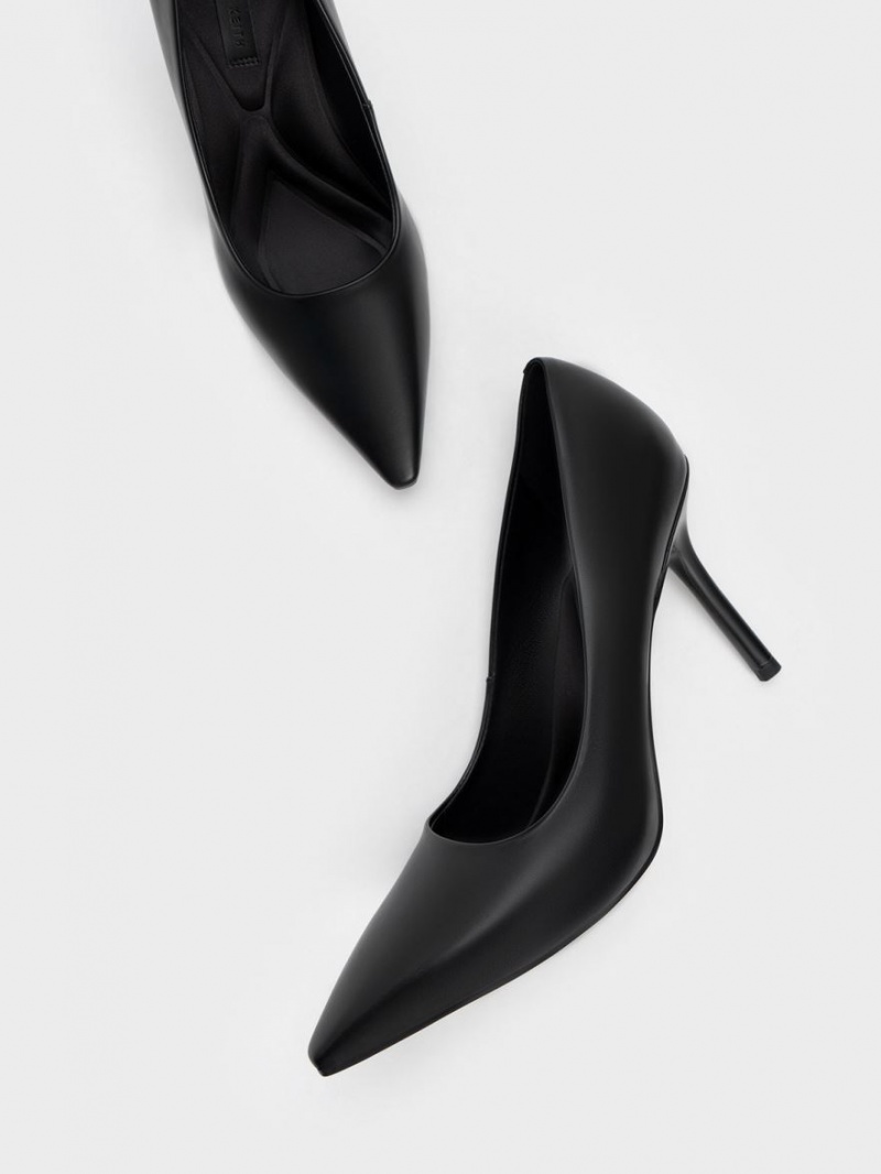 Charles & Keith Emmy Stiletto Heel Pumps Svarte | KJPES6823