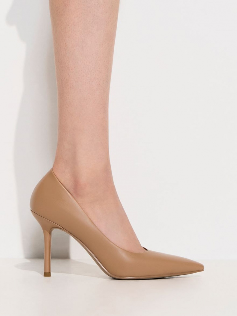 Charles & Keith Emmy Stiletto Heel Pumps Brune | CVERN3712