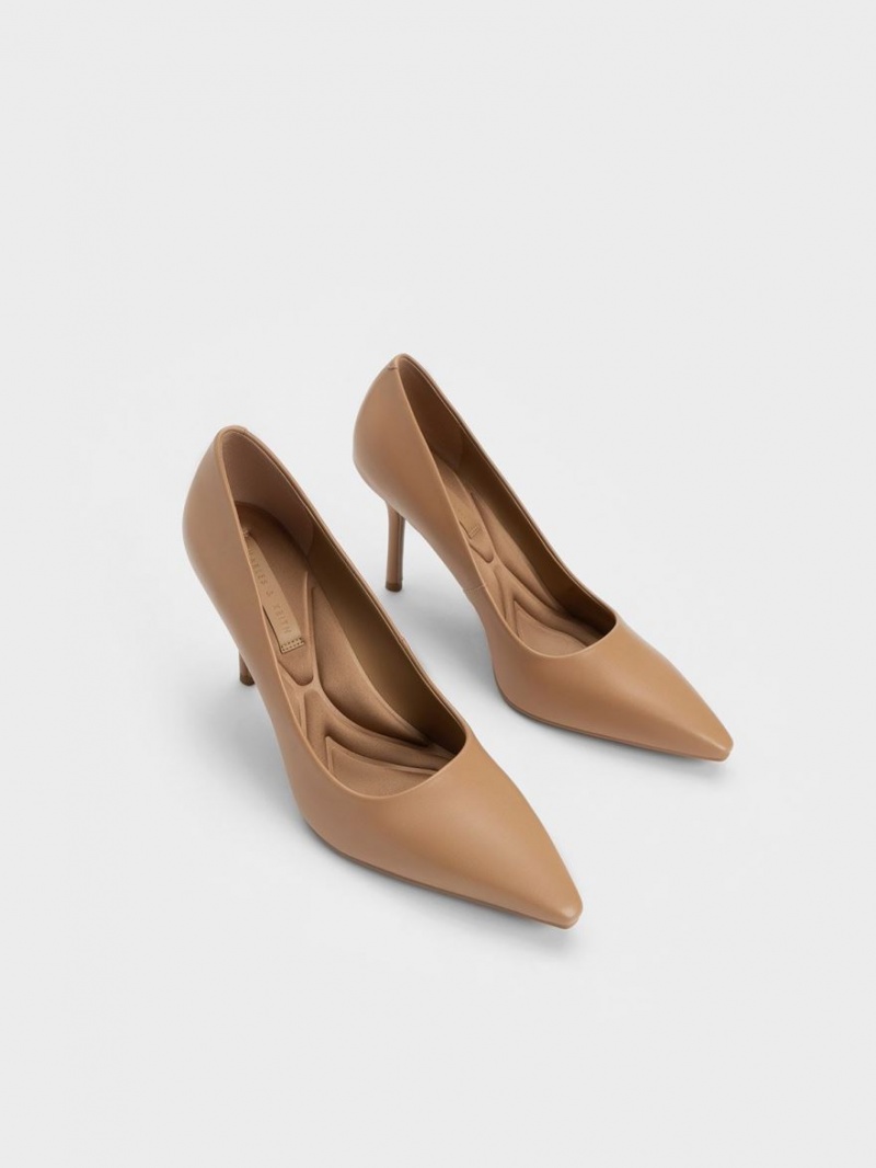 Charles & Keith Emmy Stiletto Heel Pumps Brune | CVERN3712