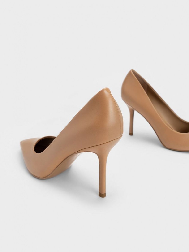 Charles & Keith Emmy Stiletto Heel Pumps Brune | CVERN3712