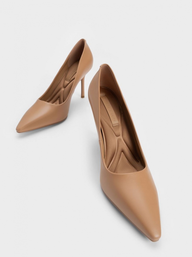 Charles & Keith Emmy Stiletto Heel Pumps Brune | CVERN3712