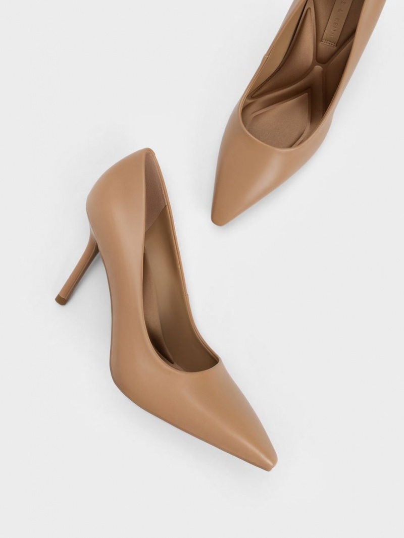 Charles & Keith Emmy Stiletto Heel Pumps Brune | CVERN3712