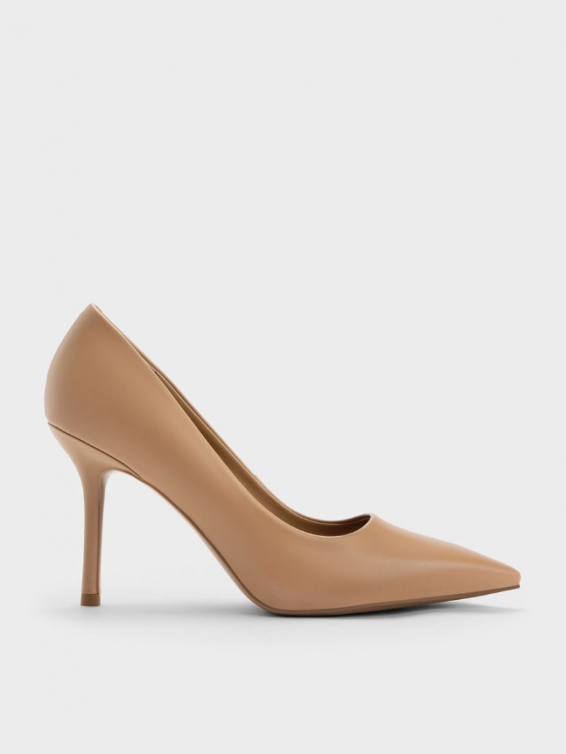 Charles & Keith Emmy Stiletto Heel Pumps Brune | CVERN3712