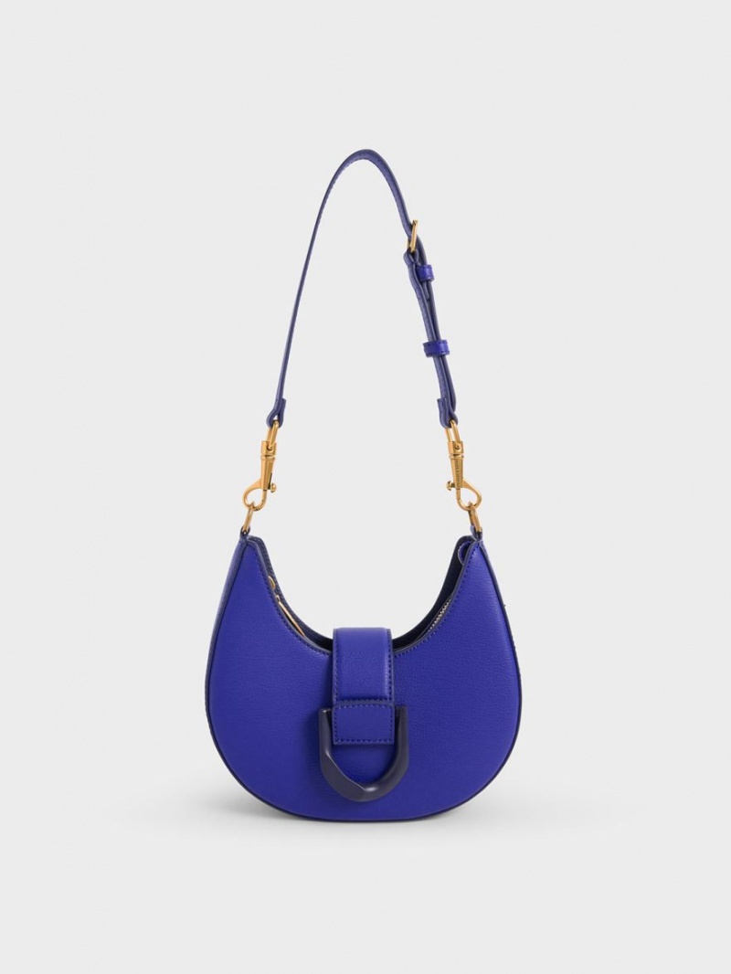 Charles & Keith Gabine Belted Hobo Veske Blå | OZUSC0564