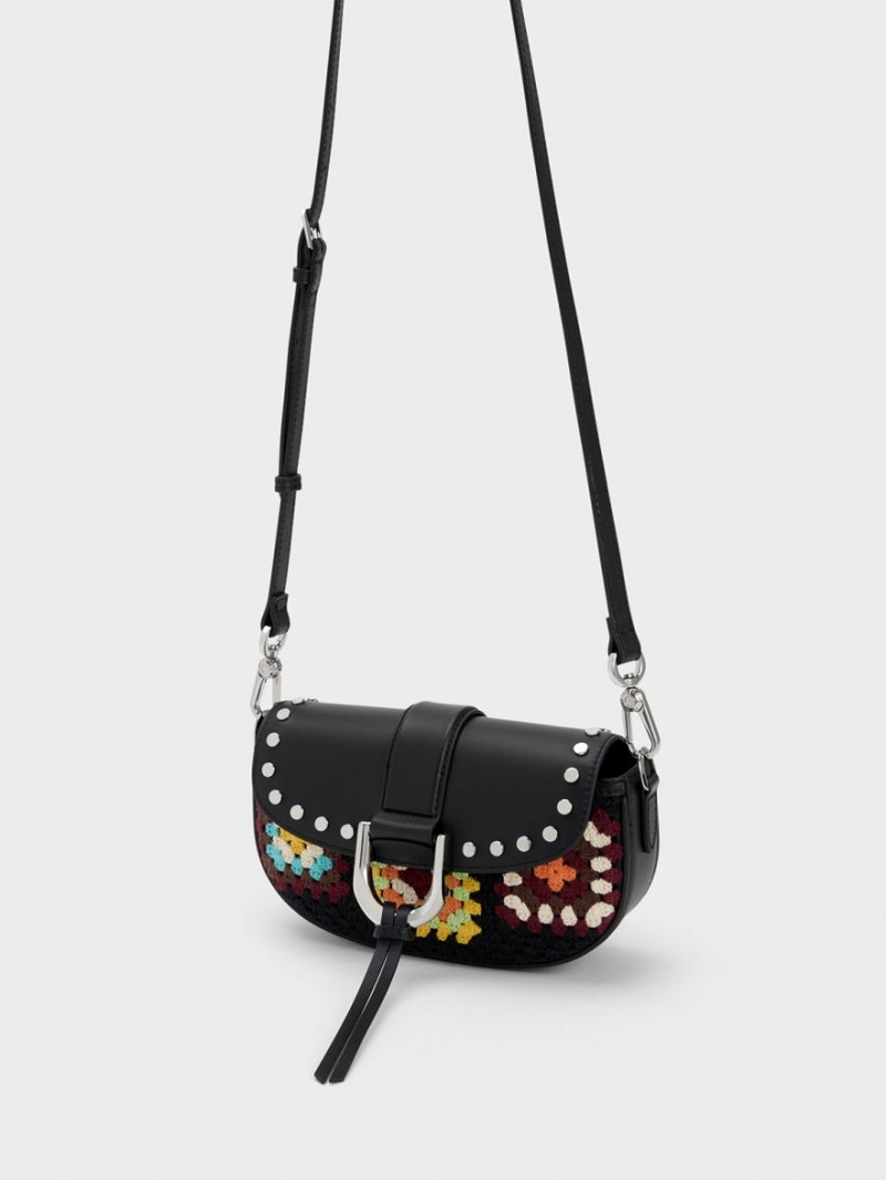 Charles & Keith Gabine Floral Crochet Lær Skulderveske Multicolor | KAGZH5612