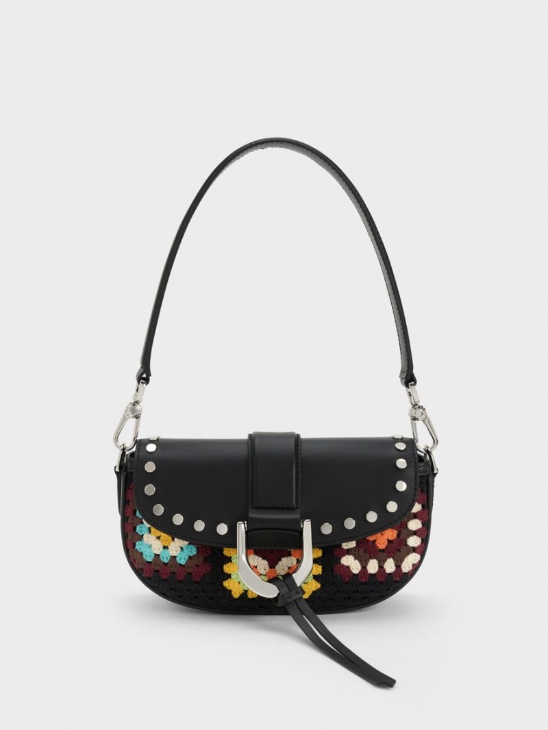 Charles & Keith Gabine Floral Crochet Lær Skulderveske Multicolor | KAGZH5612