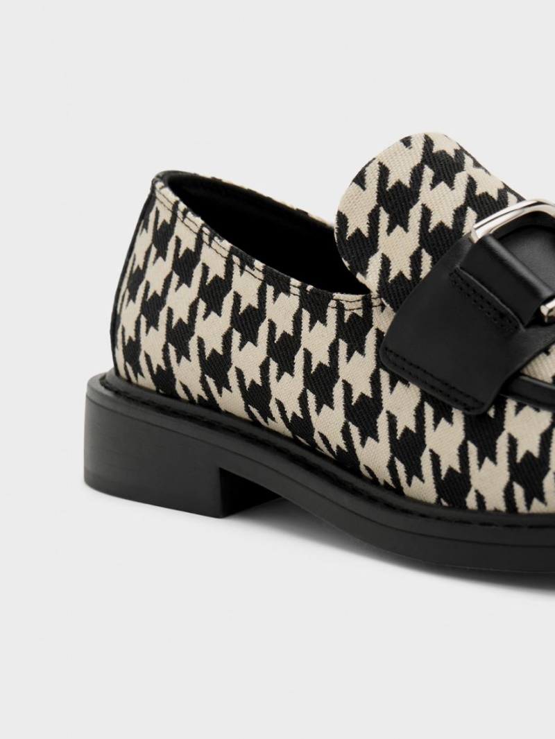 Charles & Keith Gabine Lær Houndstooth Loafers Multicolor | DBUHM8537