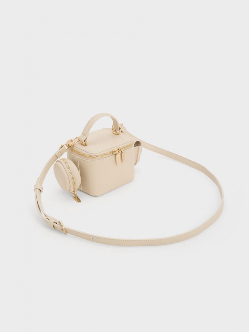 Charles & Keith Gaia Boxy Top Håndveske Beige | NWHUB6530