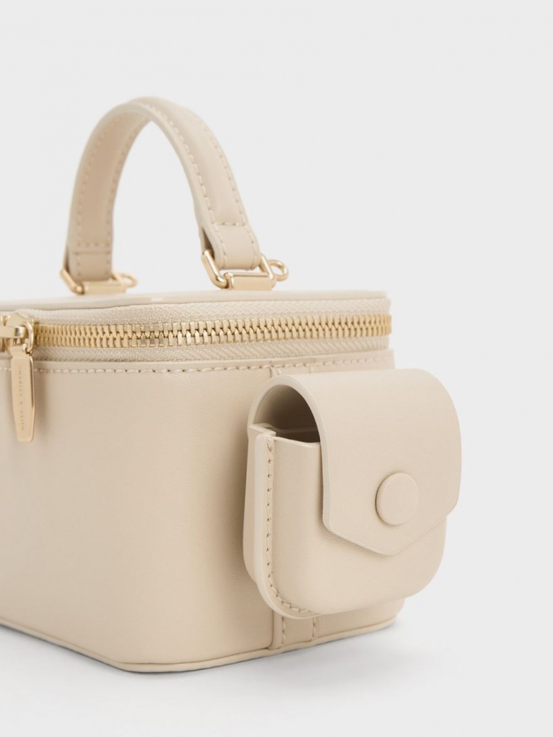 Charles & Keith Gaia Boxy Top Håndveske Beige | NWHUB6530