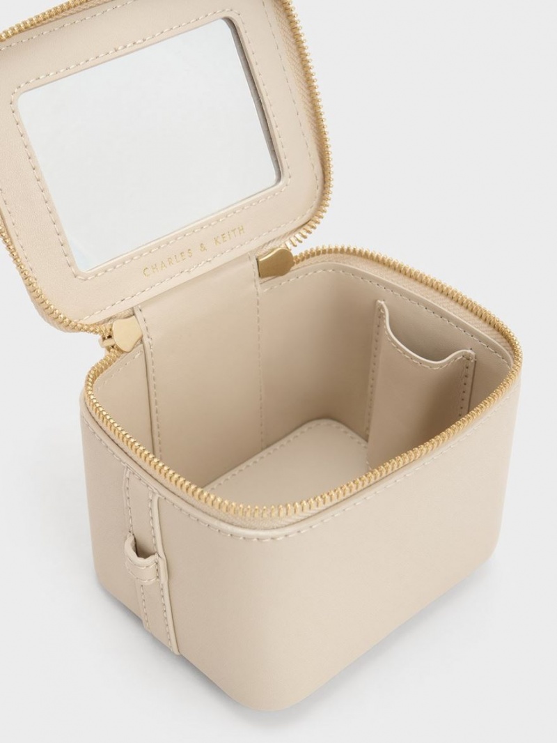 Charles & Keith Gaia Boxy Top Håndveske Beige | NWHUB6530