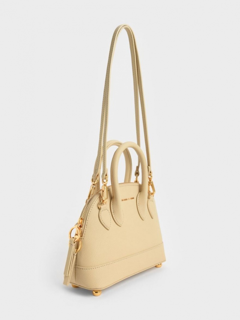 Charles & Keith Harmonee Bowling Tote Veske Beige | LGNHR9423