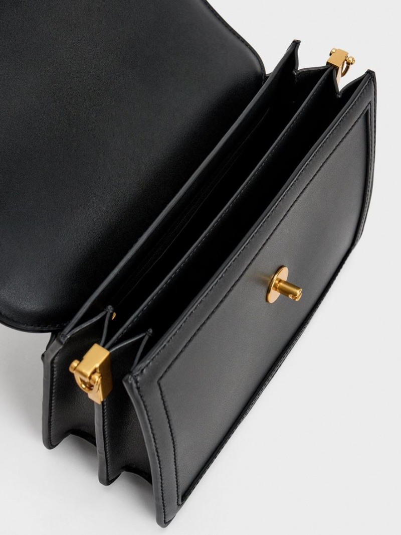 Charles & Keith Joelle Envelope Skulderveske Svarte | YZAVQ5234