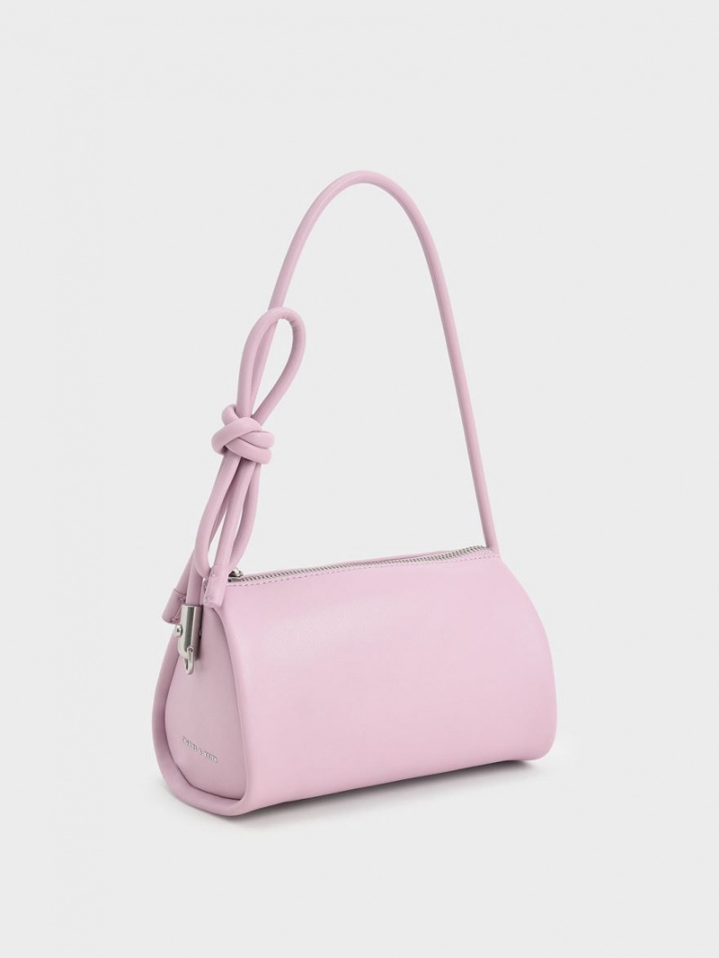 Charles & Keith Knotted Handle Skulderveske Rosa | IVTSH7206