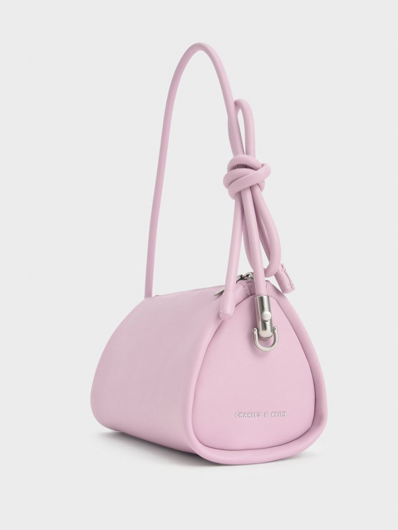 Charles & Keith Knotted Handle Skulderveske Rosa | IVTSH7206