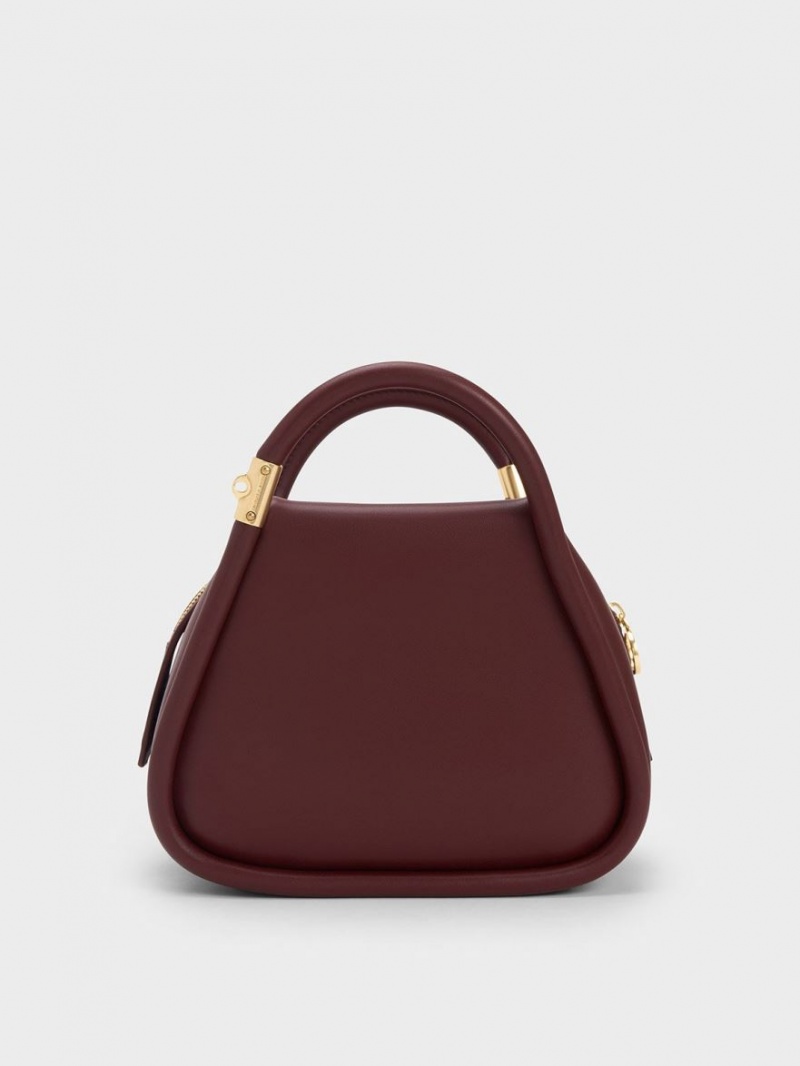 Charles & Keith Lara Geometric Tote Veske Mørke Sjokolade | QWTUE0532