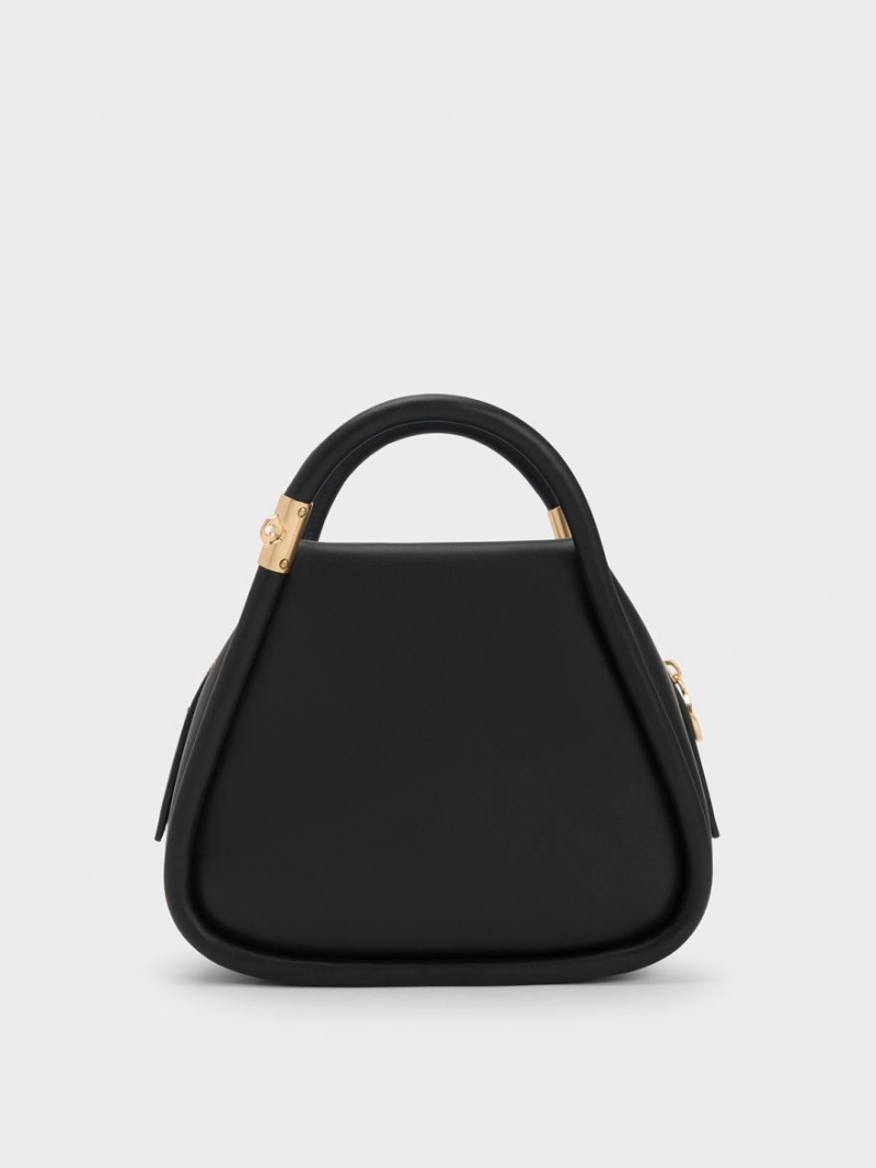 Charles & Keith Lara Geometric Tote Veske Svarte | HGNWC8410