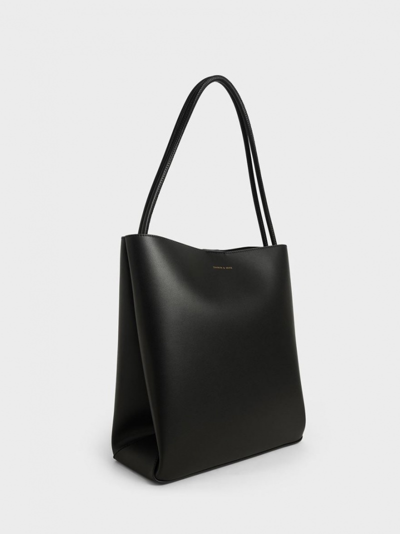 Charles & Keith Leia Tote Veske Svarte | EIULW3104