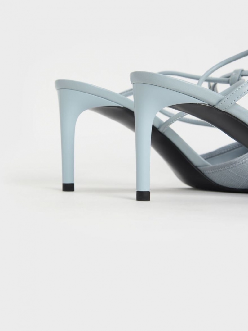 Charles & Keith Linen Asymmetric Pumps Lyse Blå | HBQUW1539