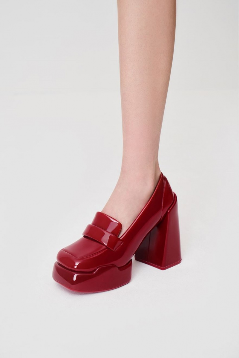 Charles & Keith Lula Patent Loafer Pumps Rød | FPYIT8692