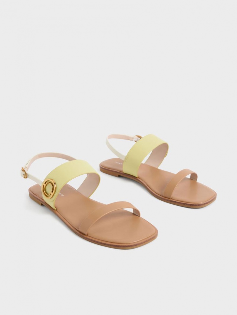 Charles & Keith Metallic Accent Back Sandaler Med Reim Multicolor | OIEVH7216