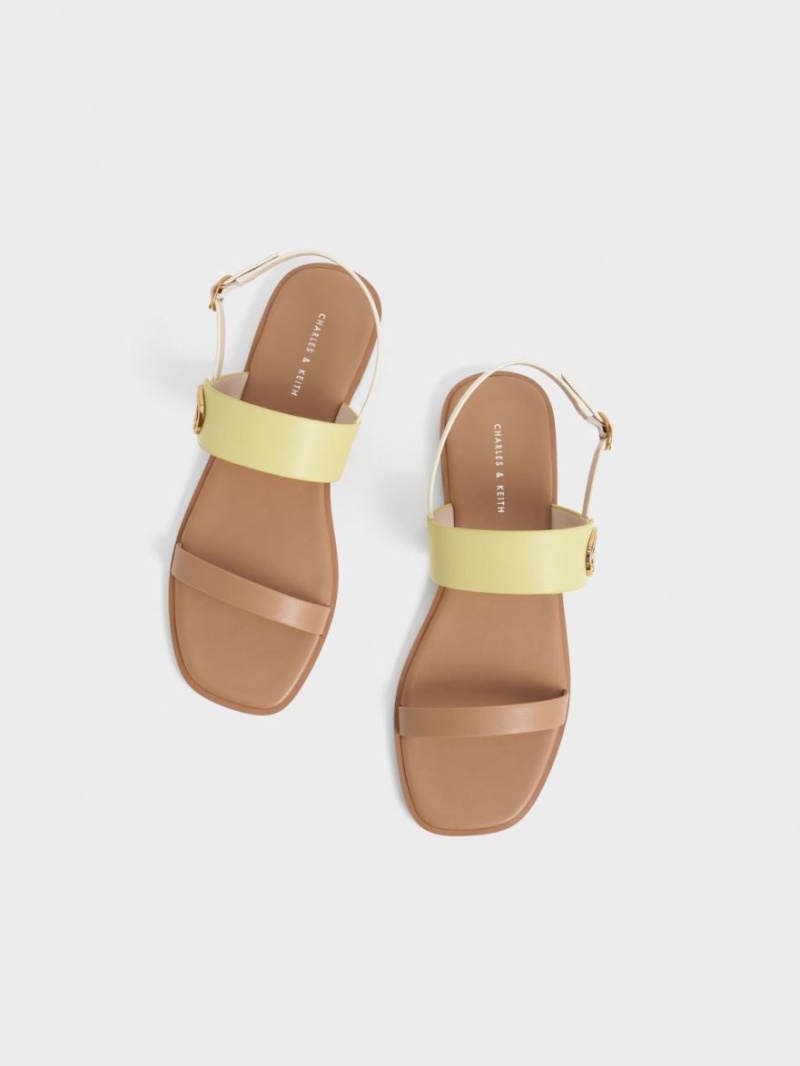 Charles & Keith Metallic Accent Back Sandaler Med Reim Multicolor | OIEVH7216