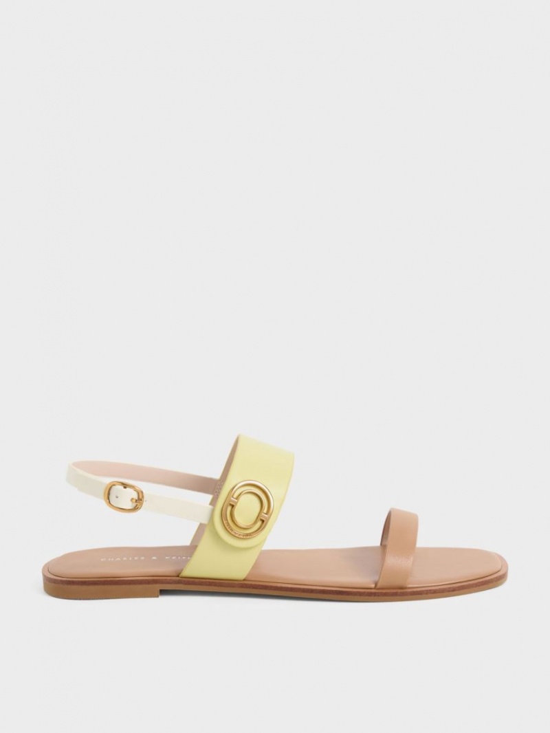 Charles & Keith Metallic Accent Back Sandaler Med Reim Multicolor | OIEVH7216