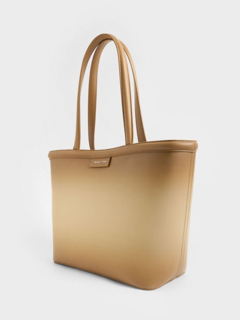 Charles & Keith Ombre Tote Veske Brune | TFGEN2760