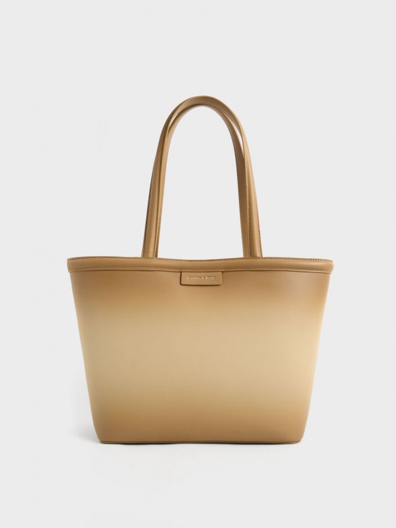 Charles & Keith Ombre Tote Veske Brune | TFGEN2760