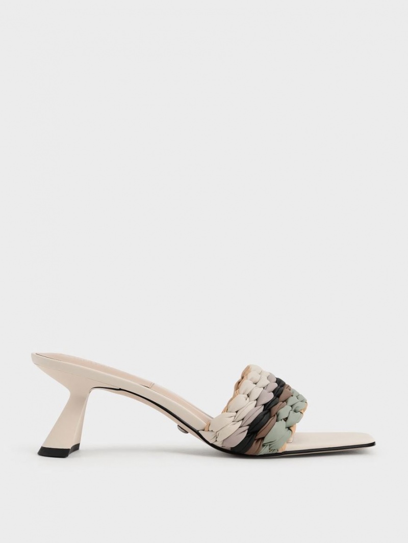 Charles & Keith Plissert Sculptural Sandaler med Hæl Multicolor | ZUYCH5021