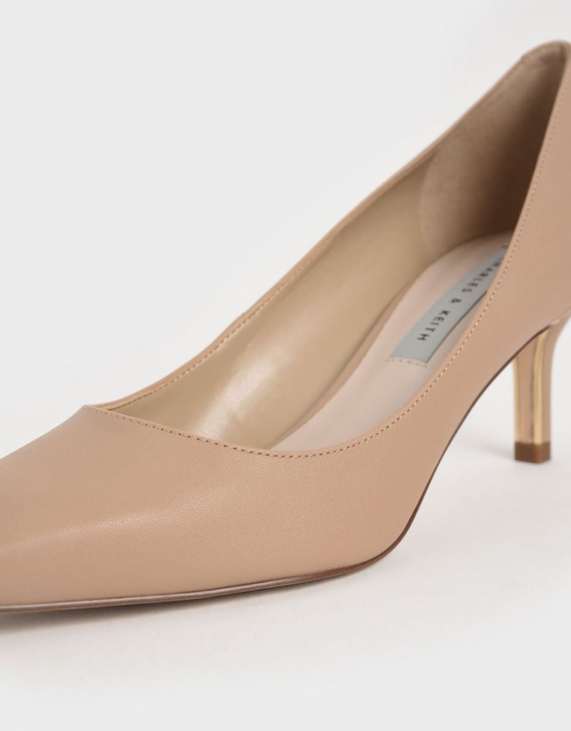 Charles & Keith Pointed Tå Pumps Brune | IXVFR7046