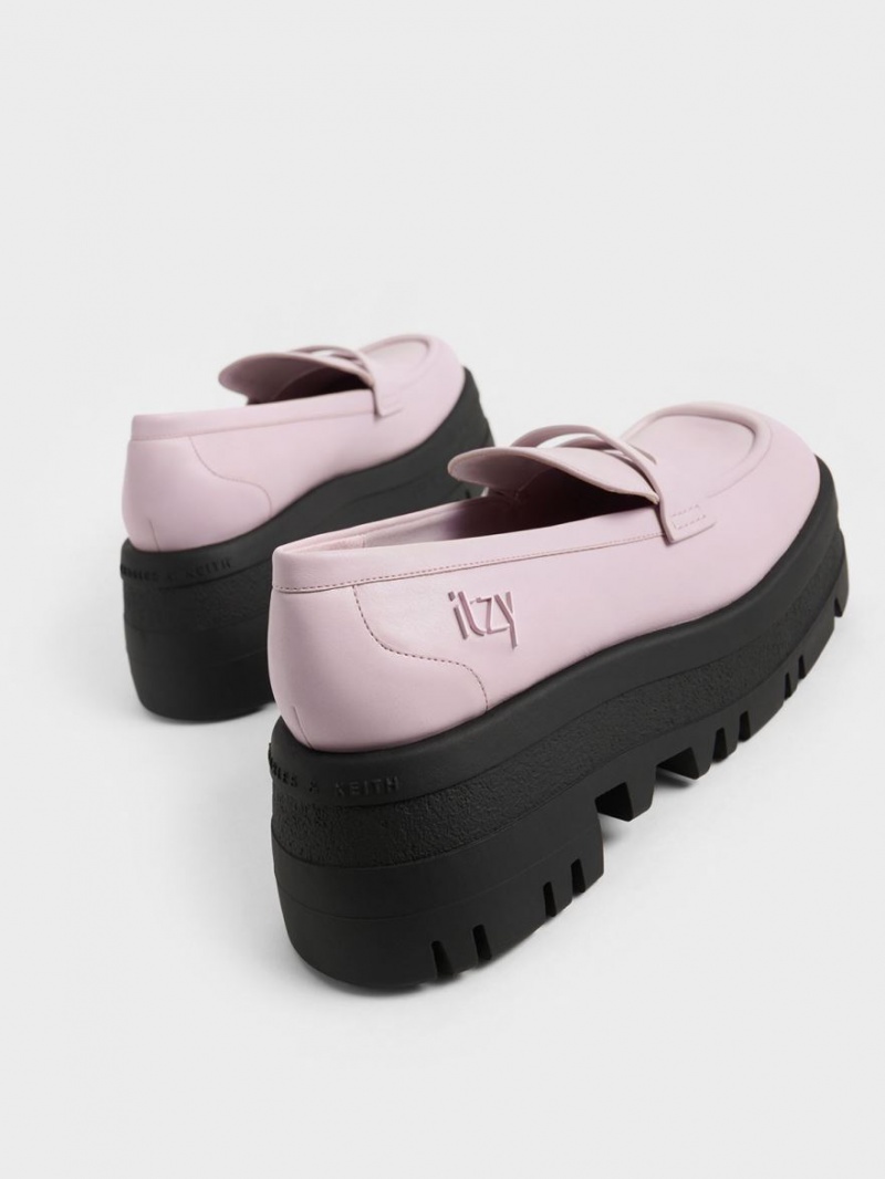 Charles & Keith Rainier Chunky Platform Penny Loafers Lilla | EHNSZ1398