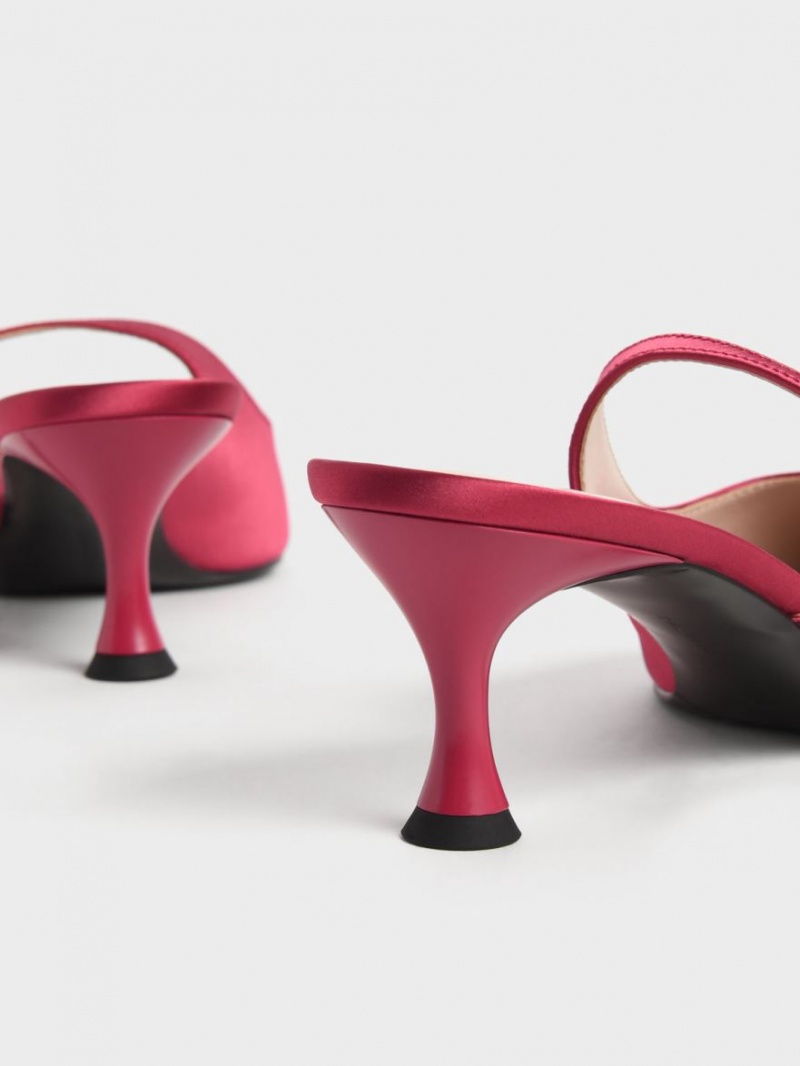 Charles & Keith Recycled Polyester Gem-Reima Slingback Pumps Rød | BNTHK9032