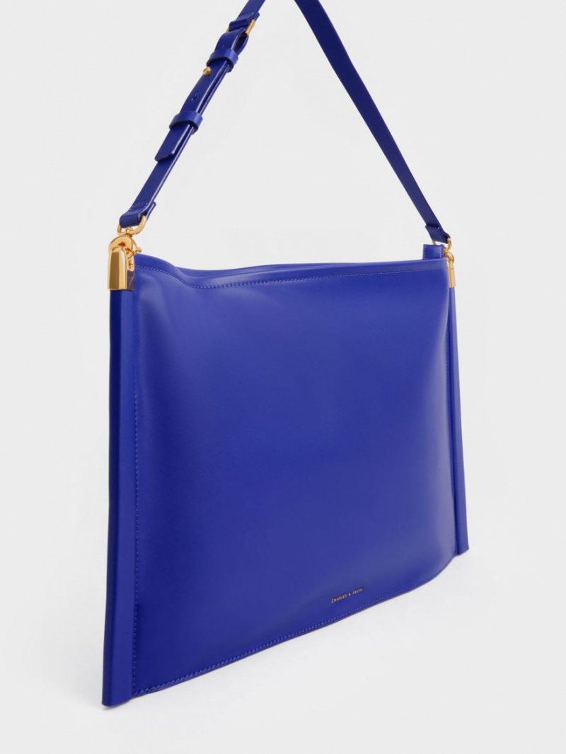 Charles & Keith Ridley Slouchy Tote Veske Blå | NOSAW3109