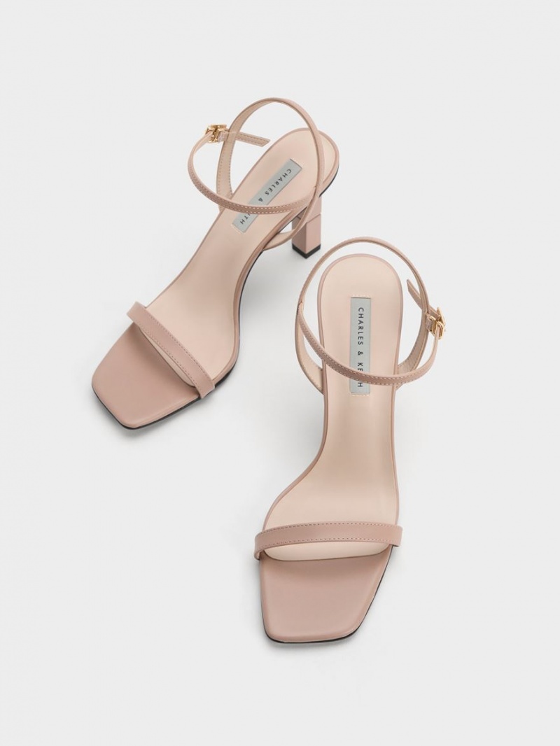 Charles & Keith Sculptural Sandaler med Hæl Beige | INAJT7580