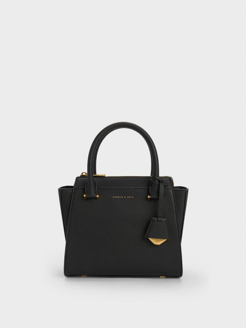 Charles & Keith Trapeze Tote Veske Svarte | SNCUM3927