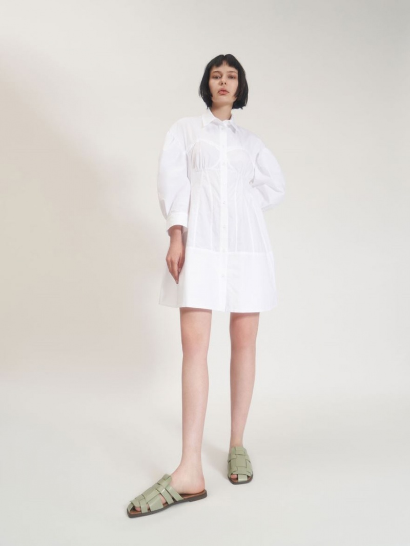 Charles & Keith Woven Flate Mules Sko Mint | QYHTU8310